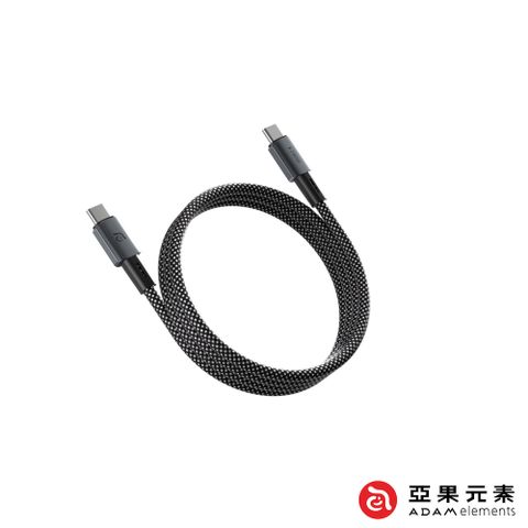 Adam 亞果元素 MP100 USB-C 對 USB-C 240W 磁吸充電線 100cm 支援iPhone 15-16全系列使用