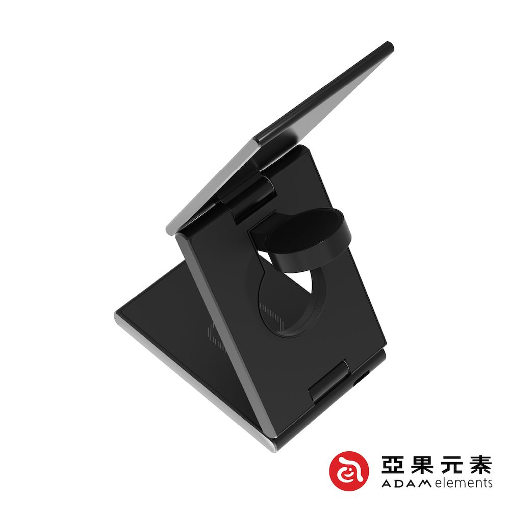 Adam 亞果元素 Mag Z 折疊式三合一旅行磁吸無線充電座