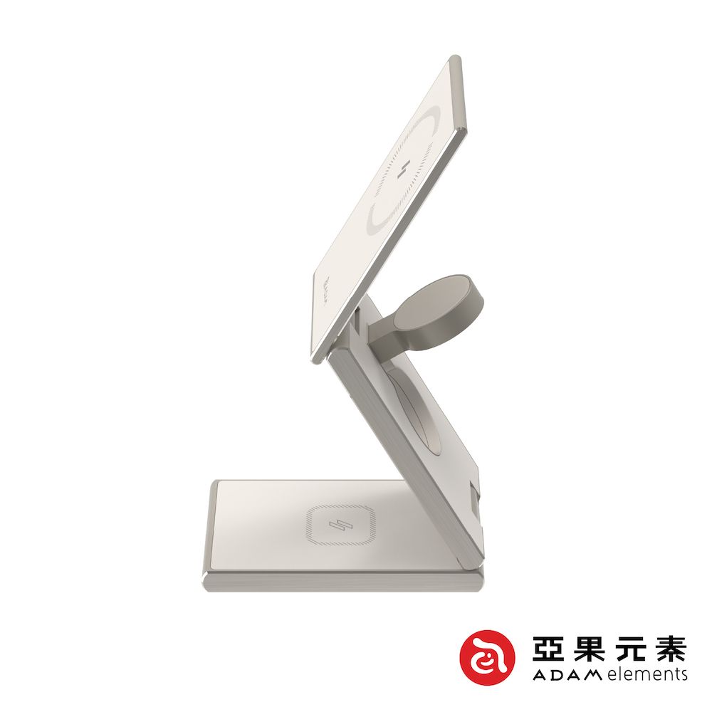 Adam 亞果元素 Mag Z 折疊式三合一旅行磁吸無線充電座