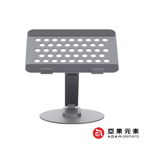 【亞果元素】CASA Hub 360 USB-C 八合一鋁合金旋轉摺疊支架集線器 灰