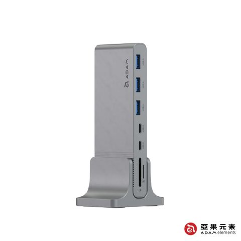 Adam 亞果元素 CASA Hub Pro S USB-C 十二合一多功能集線器 灰