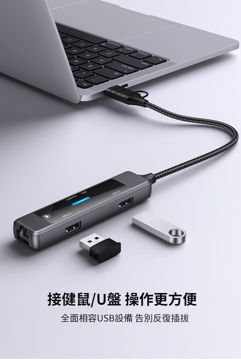 接健鼠/U盤 操作更方便全面相容USB設備 告別反復插拔