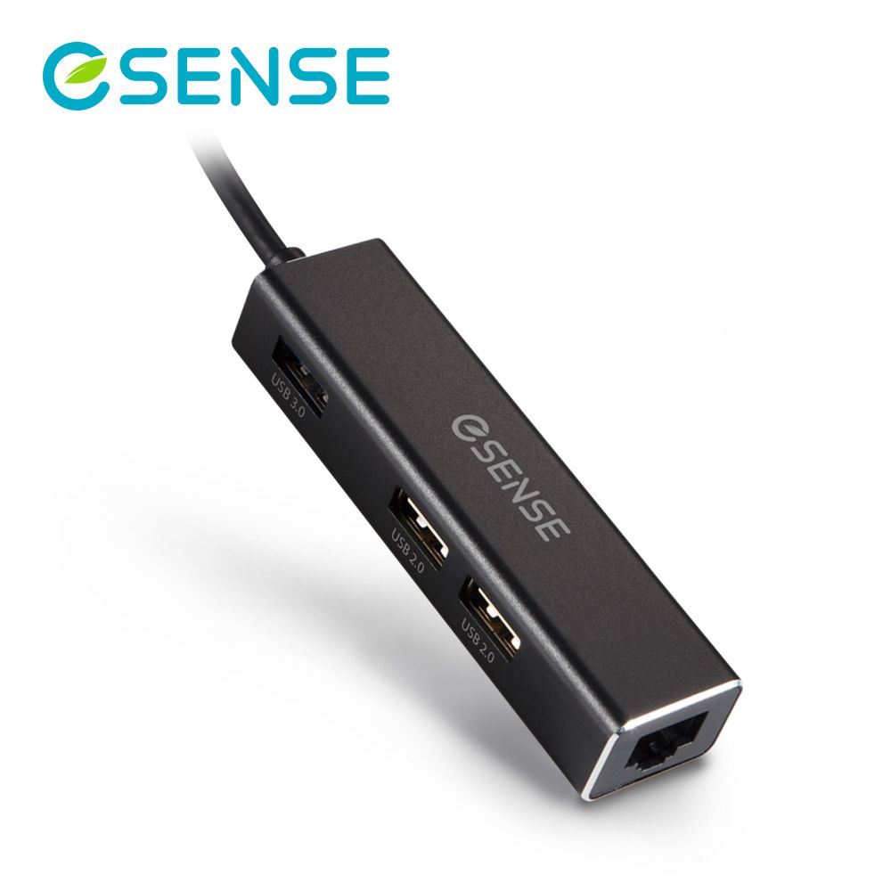 Esense 逸盛 支援OTG功能,主機需支援OTG  USB轉RJ45+USB HUB RJ204