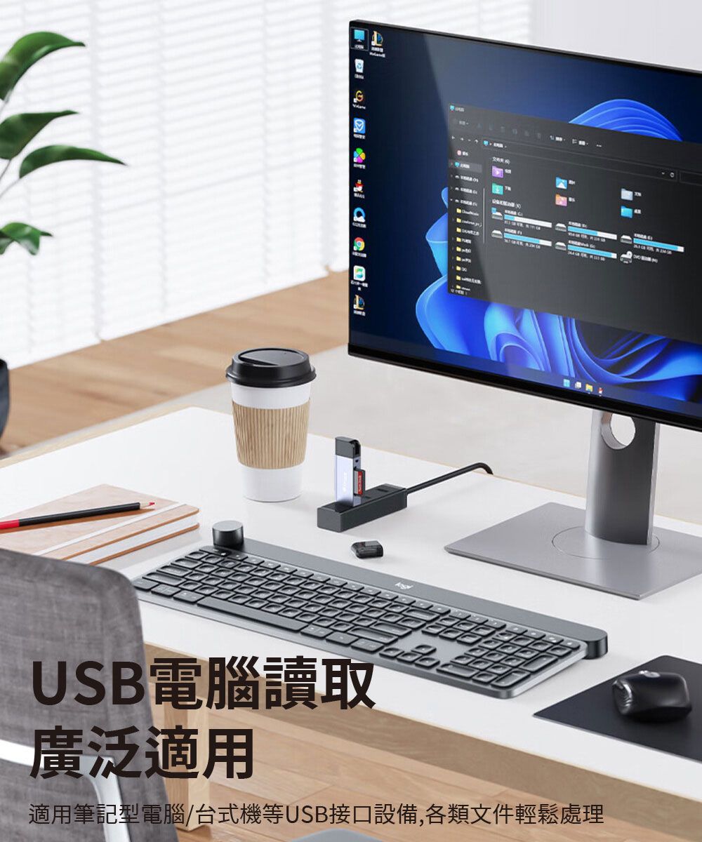 USB電腦讀取廣泛適用適用筆記型電腦/台式機等USB接口設備,各類文件輕鬆處理