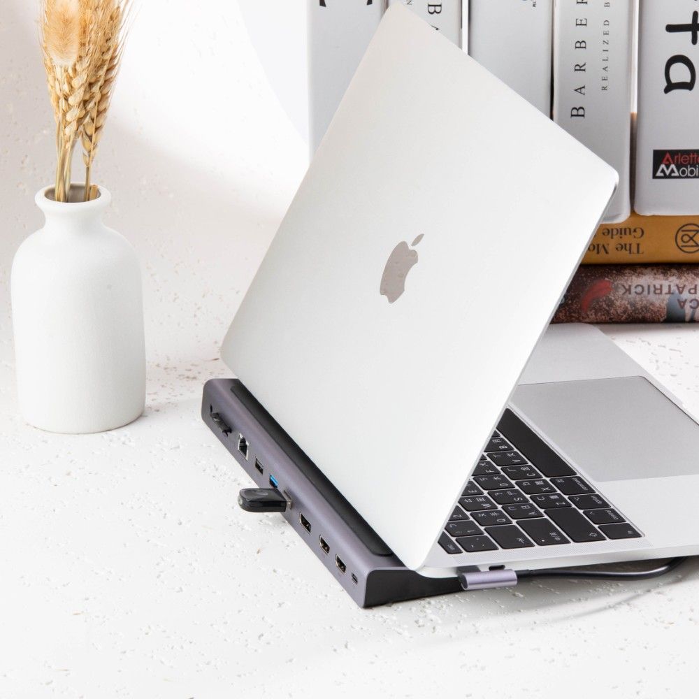 Raymii 瑞米 RAYDOCK RMD-D111三屏顯示Docking Station HUB USB-C 11合一集線器HDMI DP 4K60Hz 100W快充 RJ45讀卡機