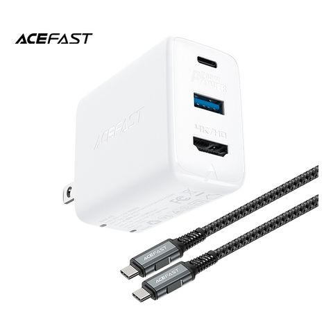 【Switch &amp; NB擴充神器】ACEFAST PD65W 氮化鎵HDMI HUB多功能充電器套裝 for Switch 、 筆電 ... 等設備 白色