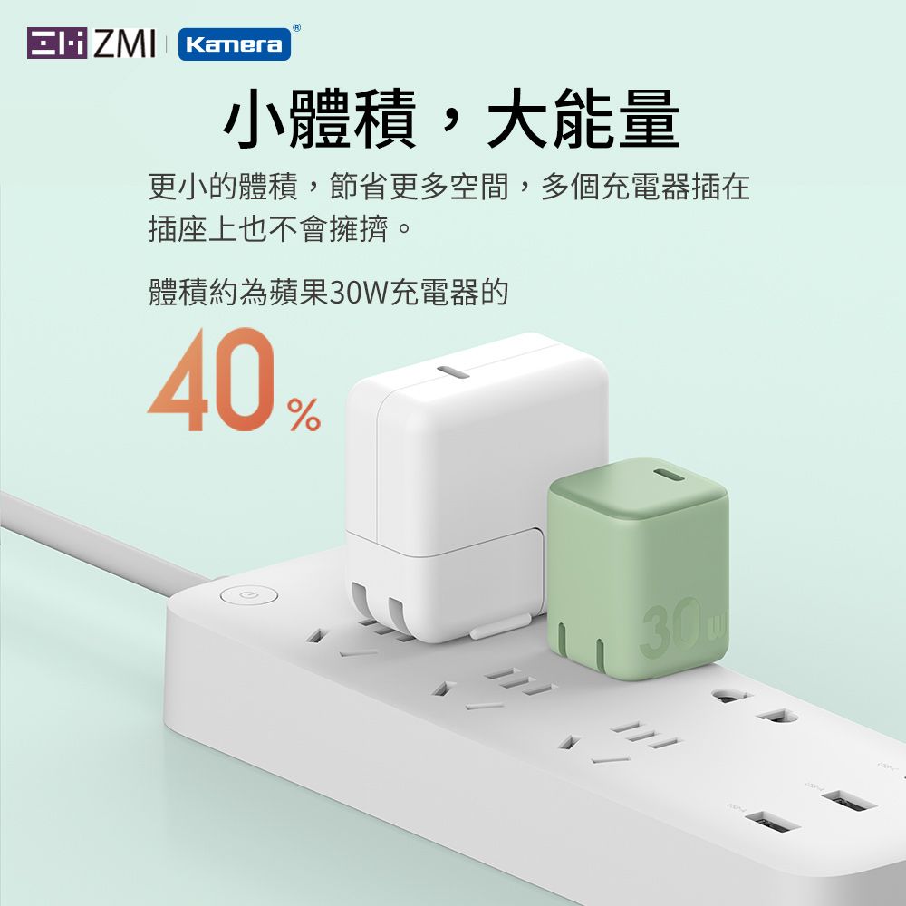 ZMI  GaN3 氮化鎵 30W USB-C 迷你單孔充電器HA719