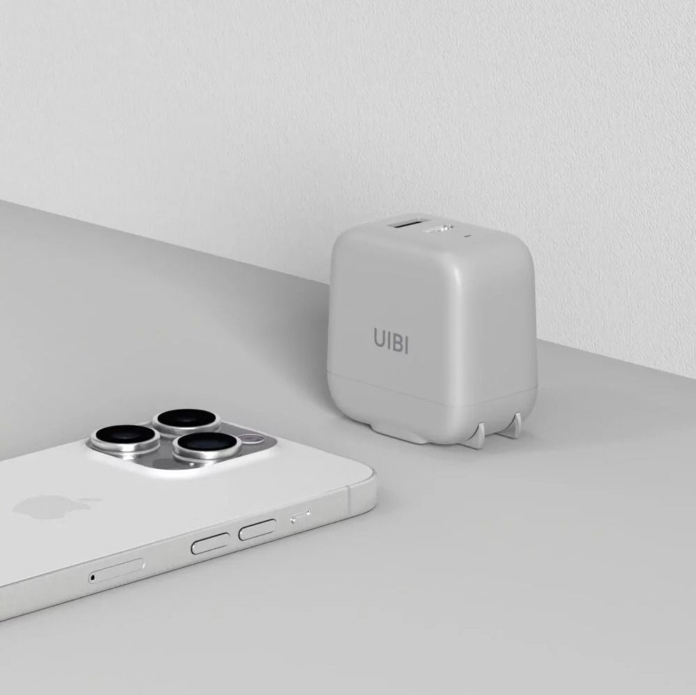 UIBI 柚比  67W氮化鎵迷你雙口快充充電器 USB-C+USB-A  沈穩灰