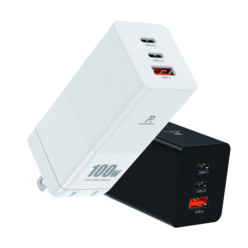 PowerRider  PD100CA 100W氮化鎵三孔折疊快速充電器