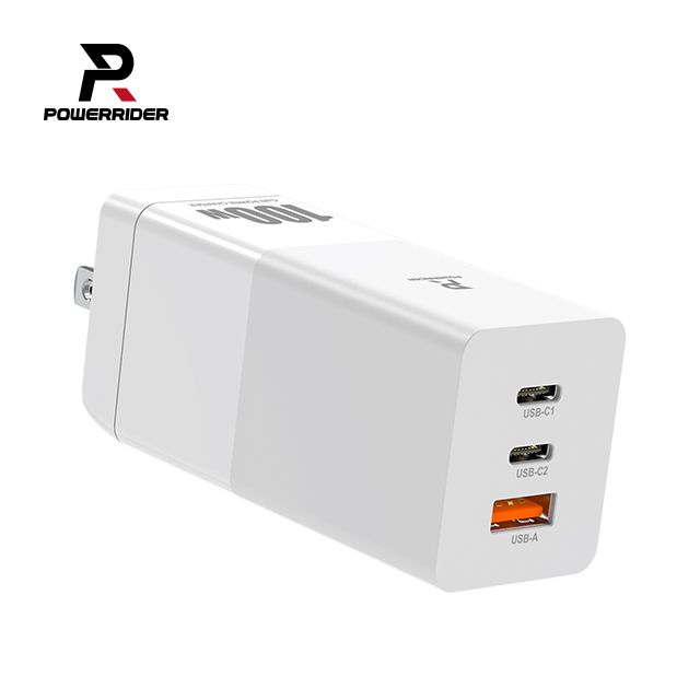 PowerRider  PD100CA 100W氮化鎵三孔折疊快速充電器