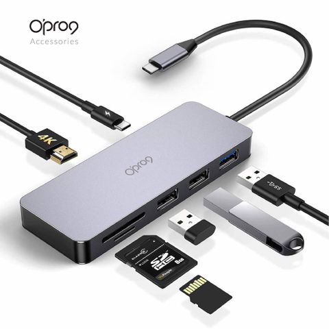 Opro9 USB-C 7合1 4K2K高解析多功能HUB