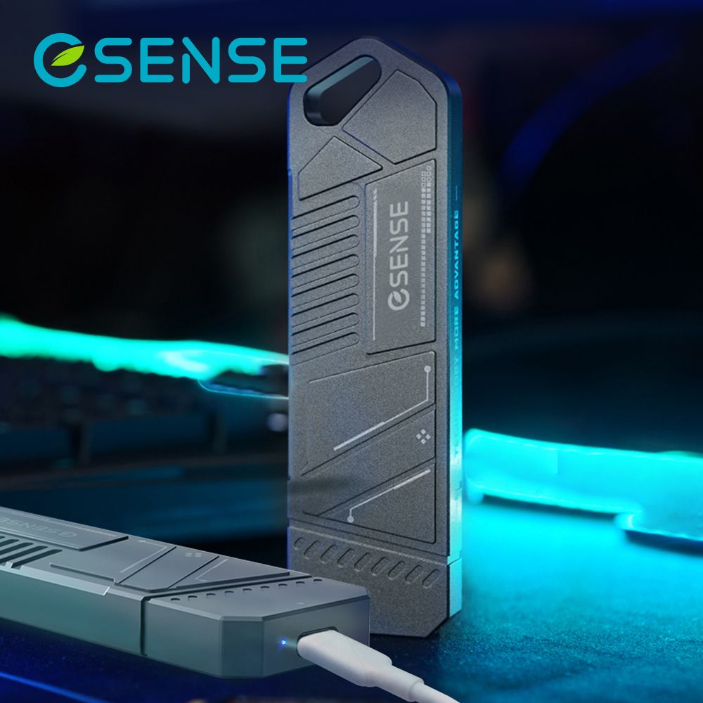 Esense 逸盛 即插即用無需安裝驅動程式E-sense M.2 NVMe / STSA SSD 雙協議 外接盒