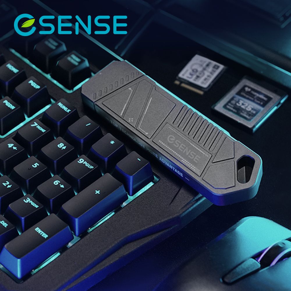 Esense 逸盛 即插即用無需安裝驅動程式E-sense M.2 NVMe / STSA SSD 雙協議 外接盒