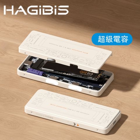 HAGiBiS鋁合金Type-C M.2  硬碟盒(白色)