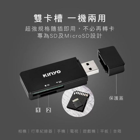 ★登記送好禮【KINYO】USB_3.0讀卡機 KCR-120