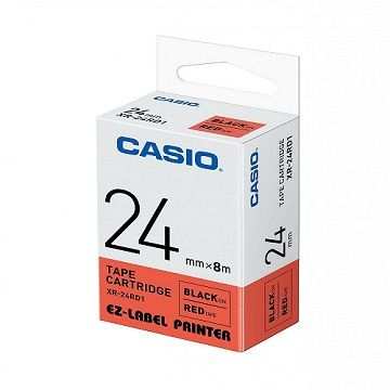 CASIO 卡西歐  標籤機專用色帶-24mm【共有6色】綠底黑字XR-24GN1(KL-G2TC標籤機款適用)