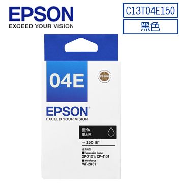 EPSON 愛普生 原廠黑色墨水匣(C13T04E150)