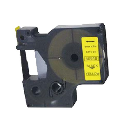 【台灣榮工】DYMO一般相容標籤帶 DM1-40918(黃底黑字 9mm)