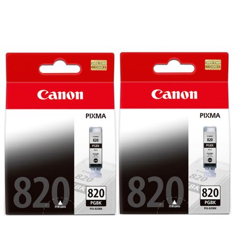 Canon 佳能 PGI-820BK 原廠墨水超值組(2顆入)