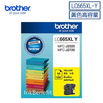 BROTHER 兄弟牌  LC665XL-Y 原廠黃色墨水匣