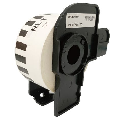 【台灣榮工】Brother 相容連續型標籤帶 DK-22211(29mmx15.24m 白底黑字)