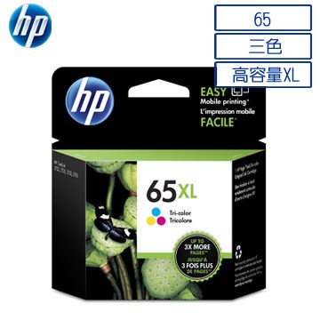 HP 惠普 65XL 三色高容量墨水匣(N9K03AA)