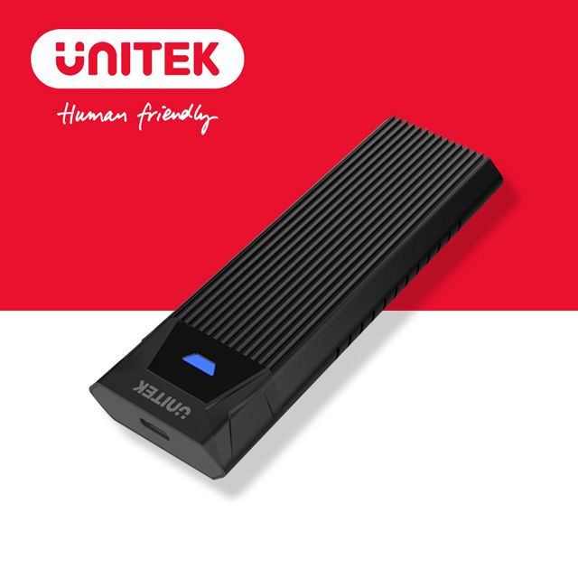 UNITEK 優越者  USB3.1 Gen2 Type-C to M.2 SSD   (PCIe/NVMe)外接硬碟盒(黑)(Y-S1203ABK)