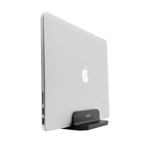 Jokitech 鋁合金立式筆電架(黑) 筆電立架 Macbook收納架 平板架 桌上收納架