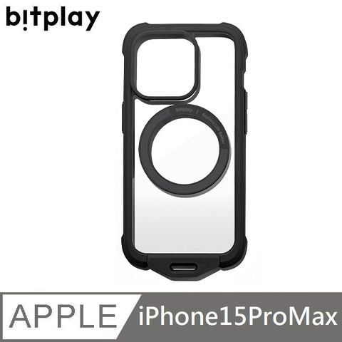 輕薄、抗刮、耐磨、MagSafe磁吸bitplay Wander Case 隨行手機殼 MagSafe磁吸適用 iPhone 15 Pro Max (6.7") - 暗夜黑