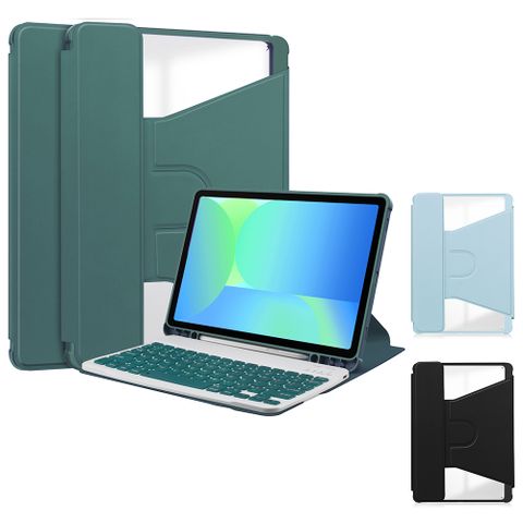 □360度旋轉 筆槽設計 可放無線鍵盤□三星 SAMSUNG Tab S10 FE X520 X526 10.9吋 平板電腦保護套 皮套