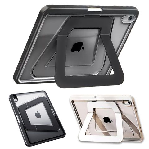 低調質感極簡約 隱形鋁合金雙支架新設計!! Apple iPad Air6 2024 11吋 平板電腦 保護殼 透感支點殼