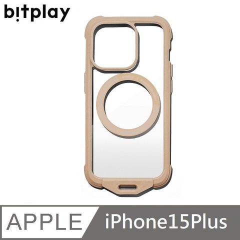 輕薄、抗刮、耐磨、MagSafe磁吸bitplay Wander Case 隨行手機殼 MagSafe磁吸適用 iPhone 15 Plus (6.7") - 奶茶色