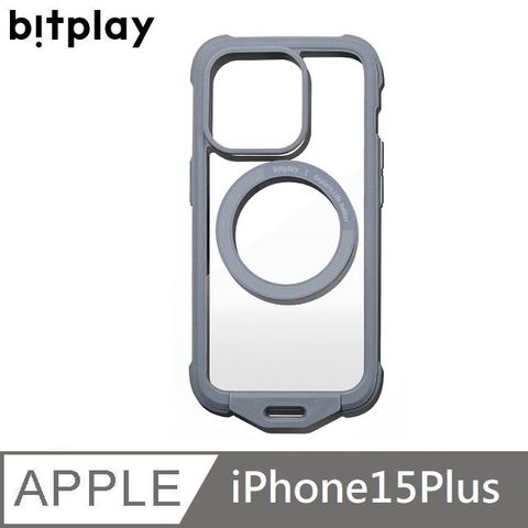 輕薄、抗刮、耐磨、MagSafe磁吸bitplay Wander Case 隨行手機殼 MagSafe磁吸適用 iPhone 15 Plus (6.7") - 深灰藍