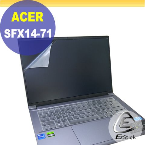 EZstick ACER Swift X SFX14-71G 靜電式筆電LCD液晶螢幕貼 14.5吋寬 螢幕貼