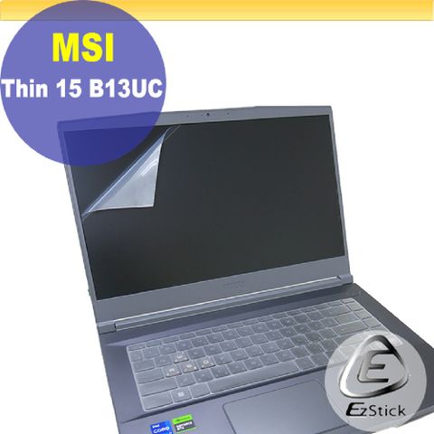 EZstick MSI Thin 15 B12UC Thin 15 B13UC 適用 靜電式筆電LCD液晶螢幕貼 15.6吋寬 螢幕貼