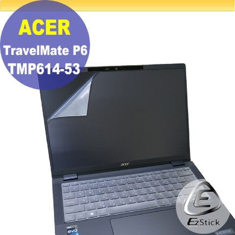 EZstick ACER TravelMate P6 TMP614-53 靜電式筆電LCD液晶螢幕貼 14.5吋寬 螢幕貼