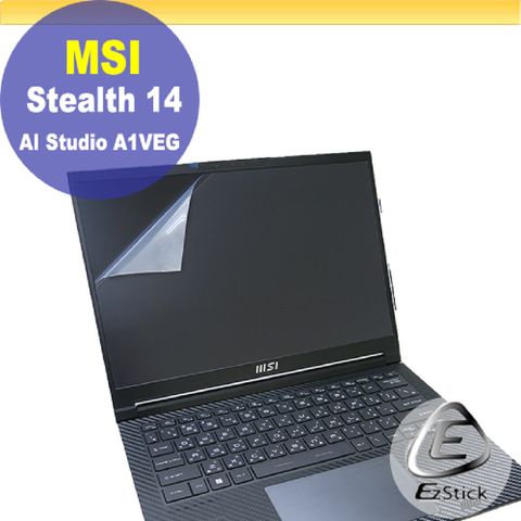 EZstick MSI Stealth 14 AI Studio A1VEG 適用 靜電式筆電LCD液晶螢幕貼 14吋寬16:10 螢幕貼