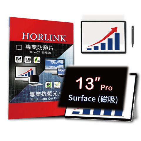 【HORLINK】Surface Pro 13吋 - 磁吸式螢幕防窺片 (可重覆拆裝)