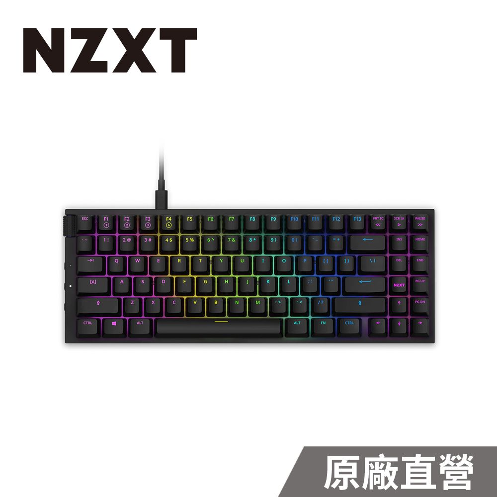 NZXT 恩傑  美商 Function MiniTKL 60% 模組化靜音機械鍵盤 (黑色) KB-175US-BR