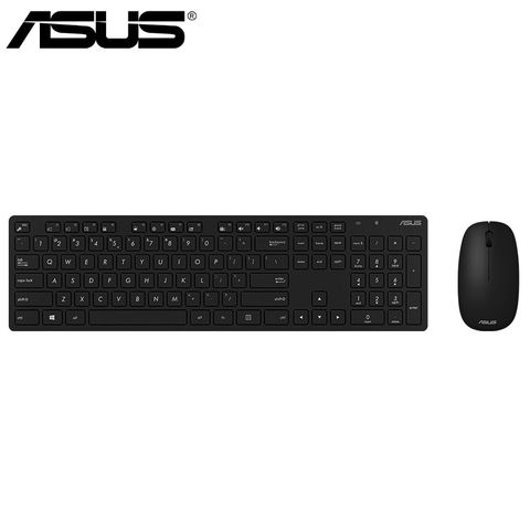 ASUS 華碩 原廠 W5000 輕薄無線鍵盤滑鼠組 (全黑色)