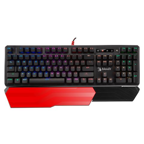 【A4 Bloody】B975 三代光軸RGB機械鍵盤(茶軸)- 贈控鍵寶典+ 2色護手托