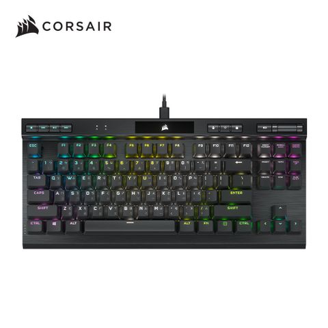 海盜船CORSAIR K70 RGB TKL光學機械式鍵盤 (銀軸/中文)