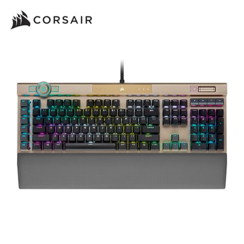 Corsair K100 -玫瑰金 光軸RGB英文機械式電競鍵盤