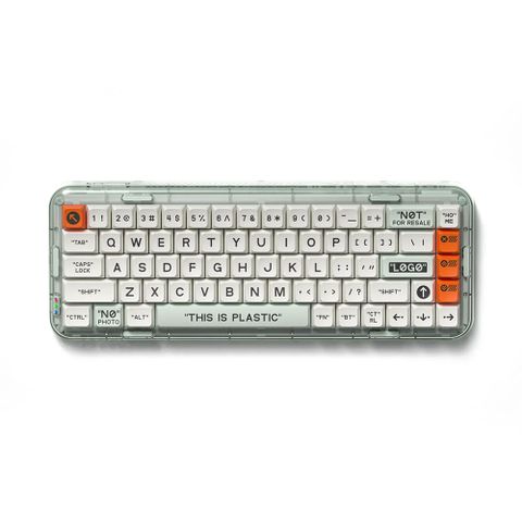 MelGeek Mojo68 Plastic 透明機械鍵盤 [68鍵/茶軸/三模/英文]