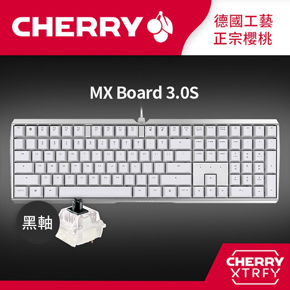 Cherry  MX Board 3.0S (白正刻) 黑軸