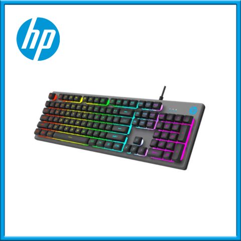 HP惠普原廠高品質HP 惠普 LED背光有線電競鍵盤 K500F (黑)