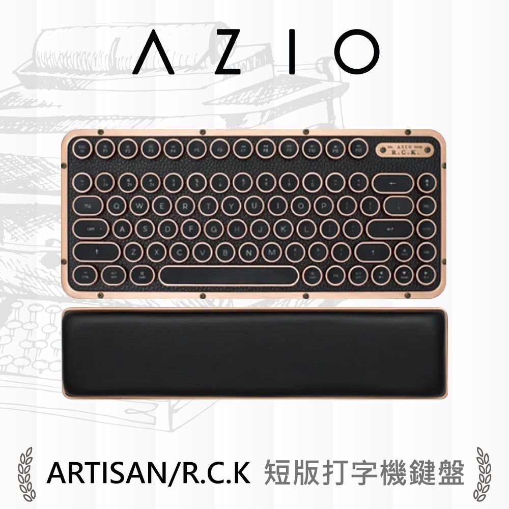 AZIO R.C.K. ARTISAN BT 藍牙真牛皮短版中文鍵盤(PC/MAC) - PChome 24h購物