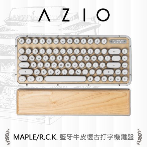 AZIO R.C.K. MAPLE BT 藍牙楓木短版中文鍵盤(PC/MAC)