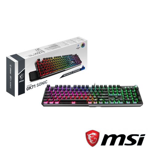 MSI 微星 VIGOR GK71 SONIC BLUE SWITCHES 青軸電競鍵盤