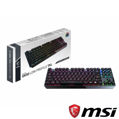 MSI Vigor GK50 Low Profile TKL 電競鍵盤 (英文版)